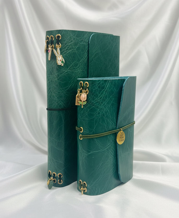 Handmade Real Leather Trifold Journal