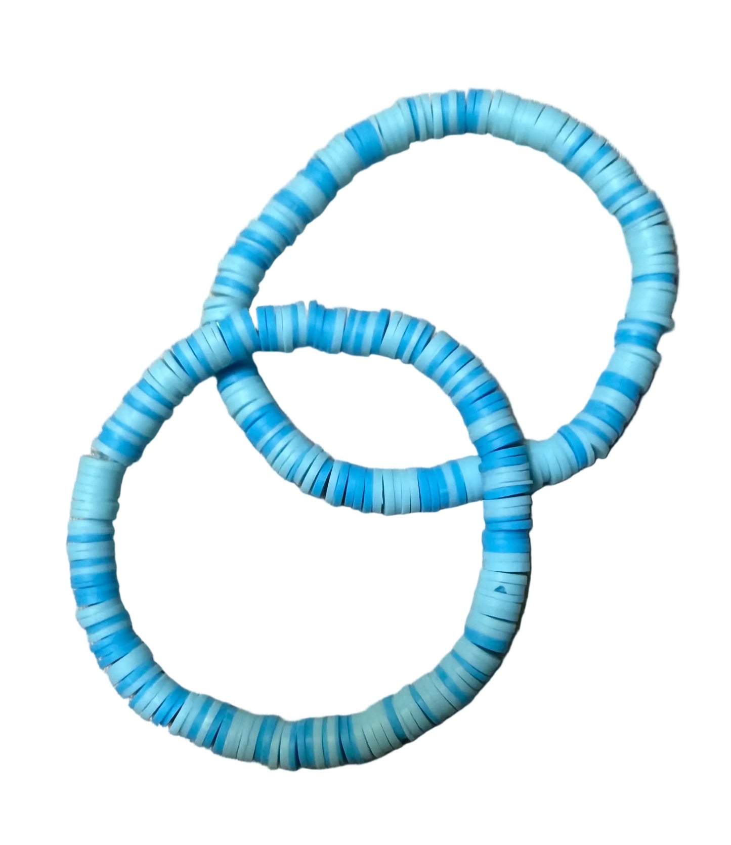 Clay Beads Blue & Pastel Blue Combo