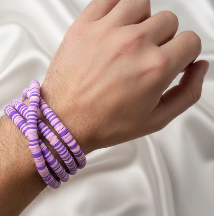 Clay beads Purple Combo