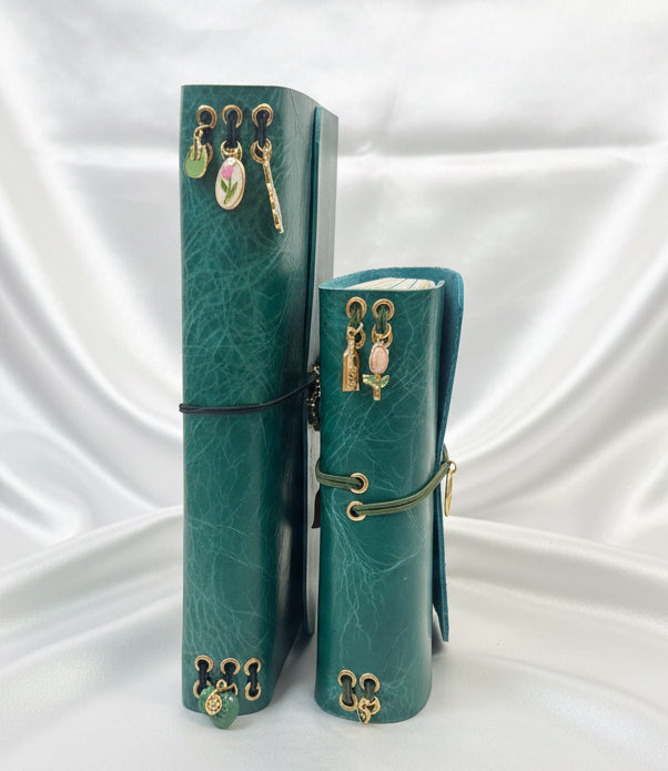 Handmade Real Leather Trifold Journal