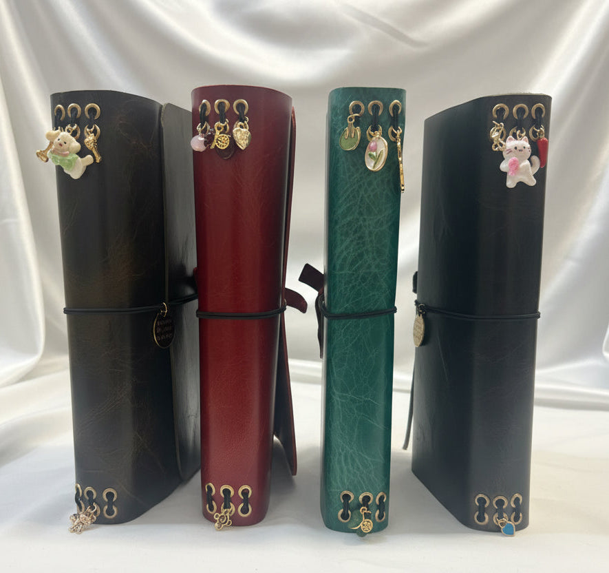 Handmade Real Leather Trifold Journal