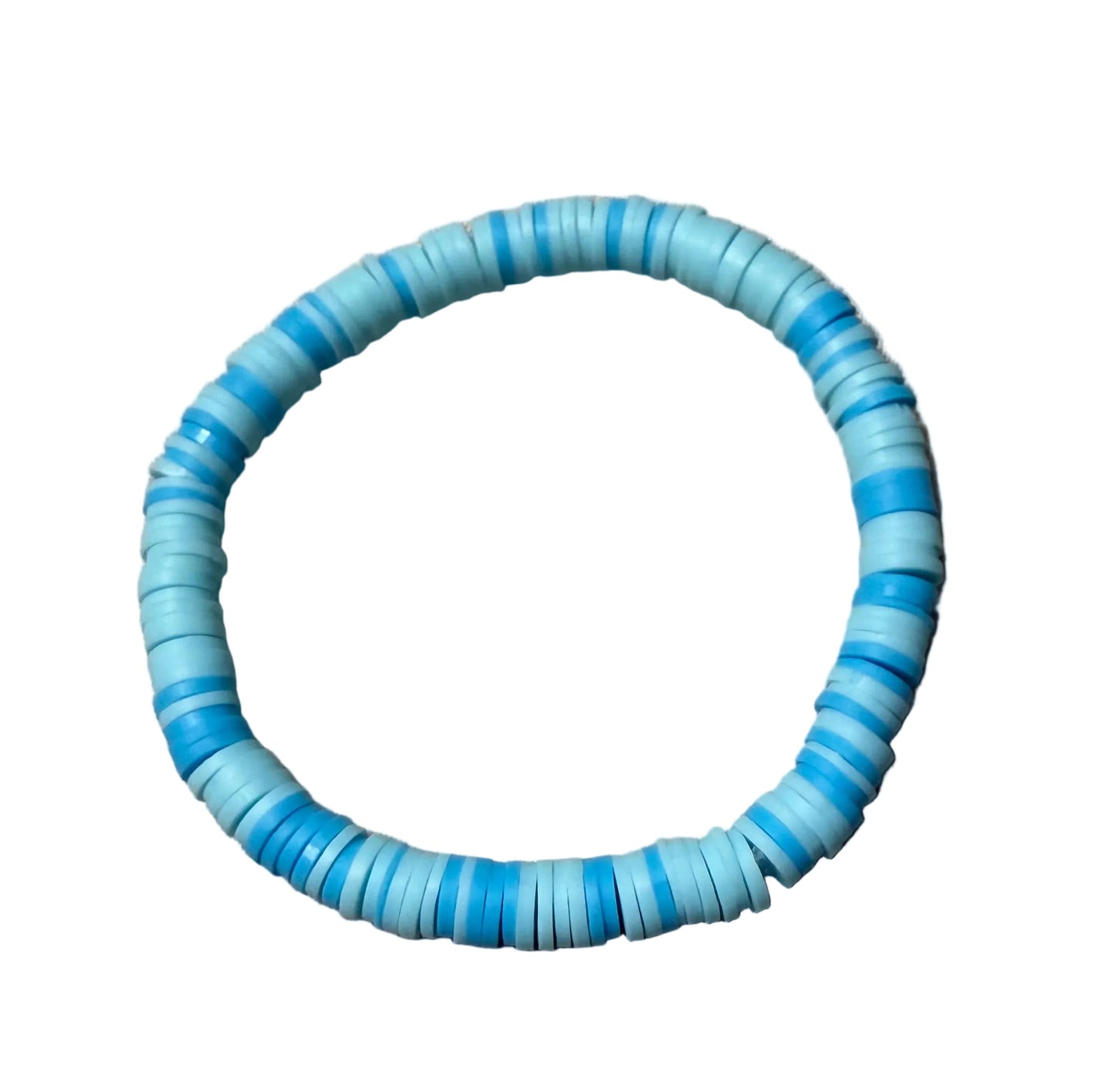 Clay Beads Blue & Pastel Blue Combo