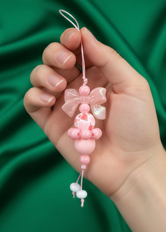 Pink Phone Charms Keychains