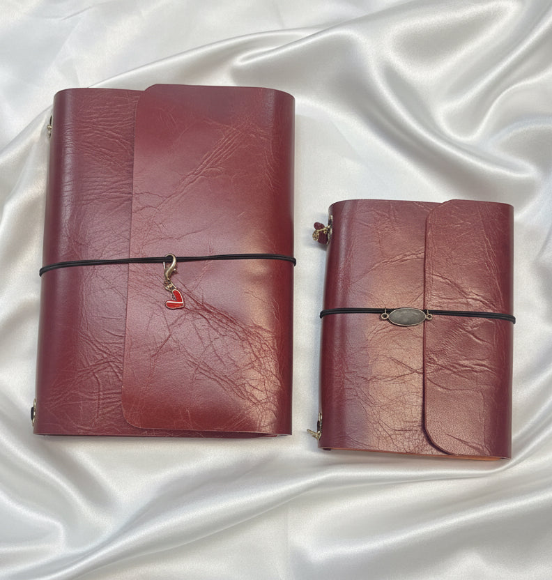 Handmade Real Leather Trifold Journal