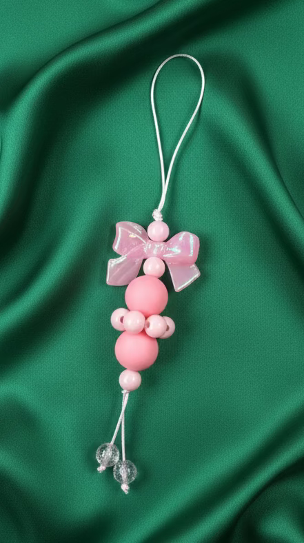 Pink Phone Charms Keychains