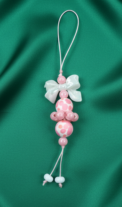 Pink Phone Charms Keychains