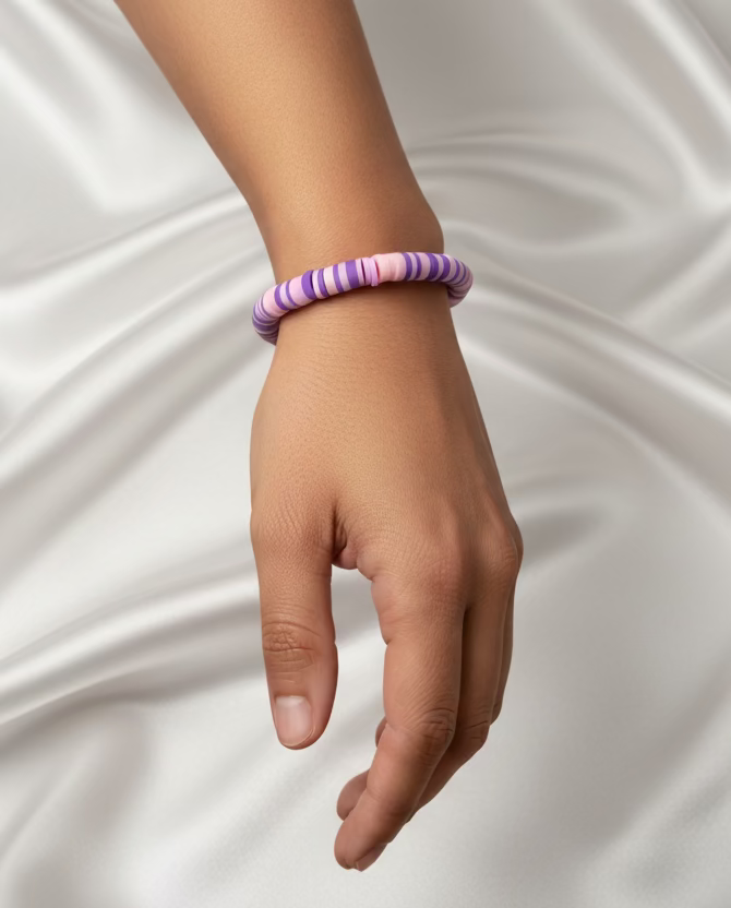 Clay beads Purple Combo